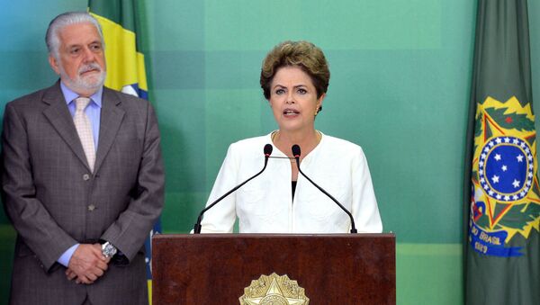 Dilma Rousseff durante pronunciamento sobre a abertura do processo de impeachment. - Sputnik Brasil