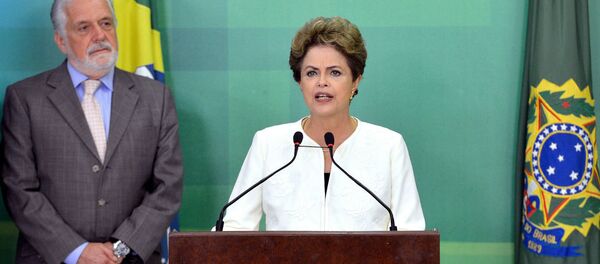 Dilma Rousseff durante pronunciamento sobre a abertura do processo de impeachment. - Sputnik Brasil