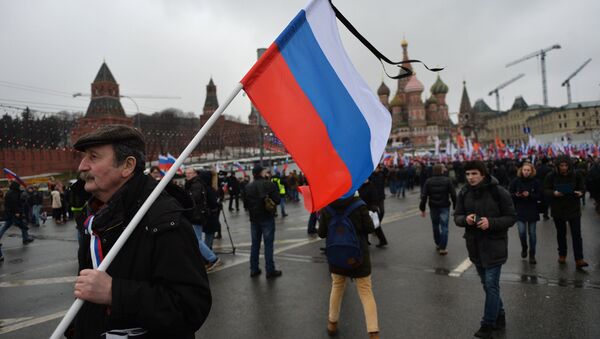 Marcha fúnebre em memória do político de oposição Nemtsov - Sputnik Brasil