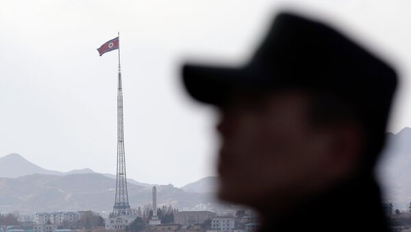 Soldado sul-coreano na fronteira com Coreia do Norte - Sputnik Brasil
