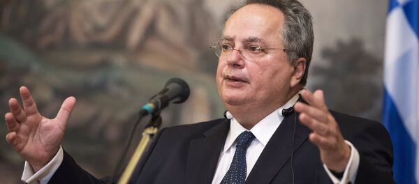 Ministro das Relações Exteriores da Grécia, Nikos Kotzias - Sputnik Brasil