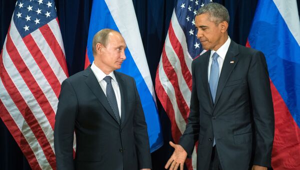 Presidente da Rússia Vladimir Putin e presidente dos EUA Barack Obama - Sputnik Brasil