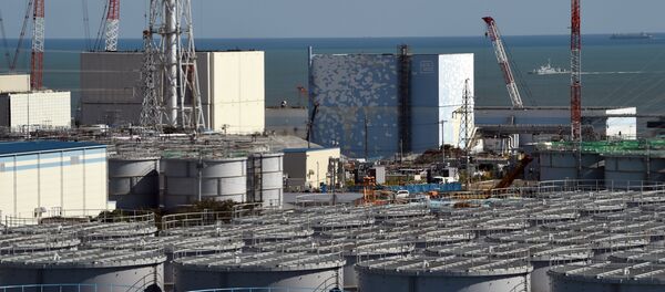 Vista de uma instalação da usina de Fukushima em outubro de 2015 - Sputnik Brasil