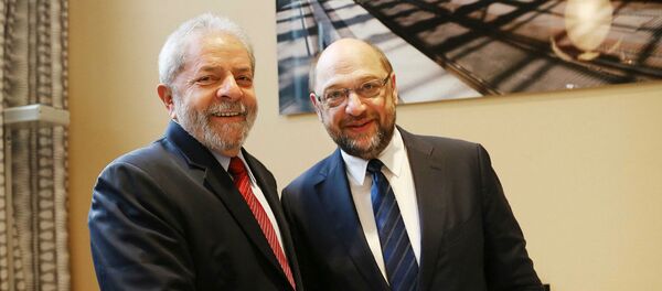 Lula e Matin Schulz. - Sputnik Brasil