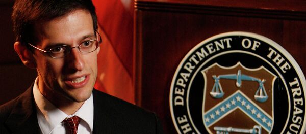 Adam Szubin, director of the Treasury Department's Office of Foreign Assets Control, is interviewed by The Associated Press at the Treasury Department in Washington. File photo - Sputnik Brasil