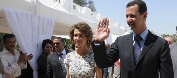 Presidente sírio Bashar Assad e sua esposa, Asma Assad - Sputnik Brasil