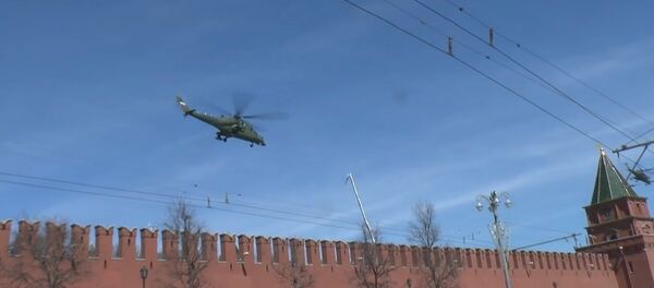 Mi35MS takes off from the Kremlin SITE - Sputnik Brasil