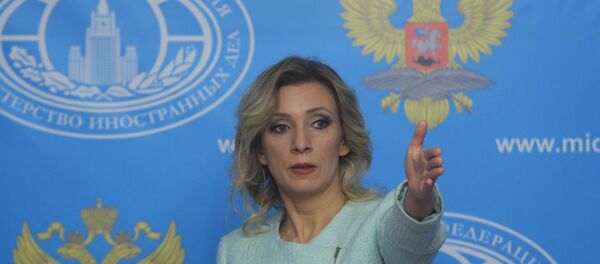 Representante oficial da chancelaria russa, Maria Zakharova, durante a entrevista coletiva, 24 de dezembro de 2015 - Sputnik Brasil