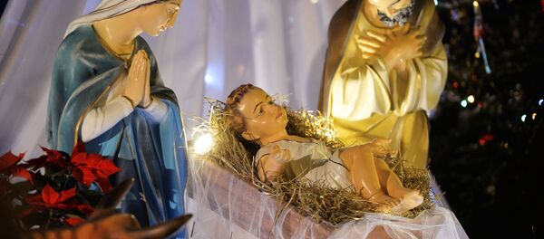 Presépio num catedral católico em Moscou - Sputnik Brasil