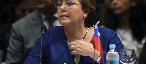 A presidente do Chile, Michelle Bachelet, durante a cúpula do Mercosul - Sputnik Brasil