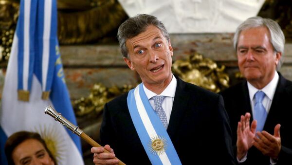 Presidente da Argentina, Mauricio Macri, logo após a tomada de posse na Casa Rosada - Sputnik Brasil