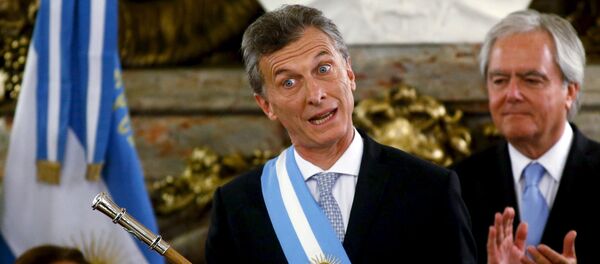 Presidente da Argentina, Mauricio Macri, logo após a tomada de posse na Casa Rosada - Sputnik Brasil