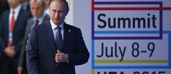 O presidente russo, Vladimir Putin, durante a cúpula dos BRICS em Ufá - Sputnik Brasil