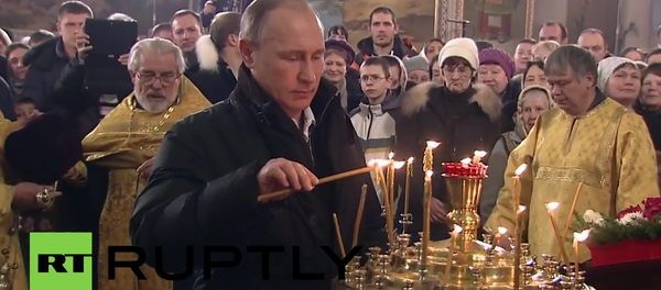Russia: Putin attends Orthodox Christmas Mass in Tver Oblast Russia: Putin attends Orthodox Christmas Mass in Tver Oblast - Sputnik Brasil