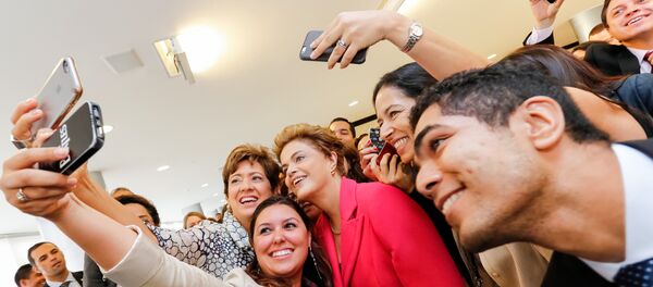 Presidenta Dilma Rousseff durante café da manhã com jornalistas-setoristas do Palácio do Planalto - Sputnik Brasil