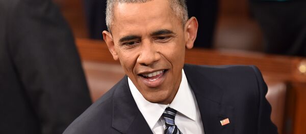 Presidente norte-americano, Barack Obama, antes de fazer o seu último Discurso sobre o Estado da União, Washington, EUA, 12 de janeiro de 2016 - Sputnik Brasil