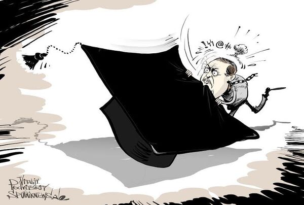 Caricatura de Vitaly Podvitski - Sputnik Brasil