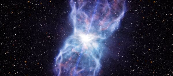 Um buraco negro na visão de um artista - Sputnik Brasil