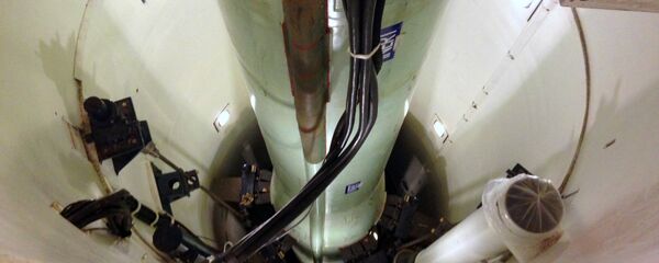 Maquete de míssil nuclear Minuteman III usado para treinamento de equipes de manutenção de mísseis é visto na base da Força Aérea F. E. Warren, Wyo. ( foto de arquivo) - Sputnik Brasil