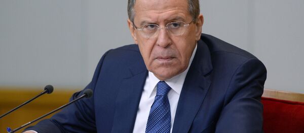 Ministro das Relações Exteriores da Rússia, Sergei Lavrov, durante a entrevista coletiva em Moscou, 26 de janeiro de 2016 - Sputnik Brasil