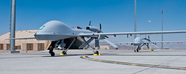 Drones de ataque com mísseis Grey Eagle (imagem ilustrativa) - Sputnik Brasil