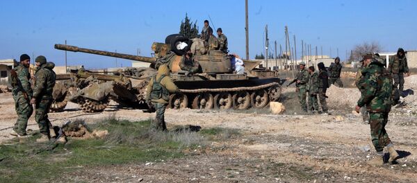 Militares sírios na província de Aleppo - Sputnik Brasil