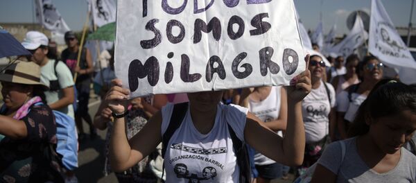 Manifestação em Buenos Aires pela libertação de Milagro Sala - Sputnik Brasil