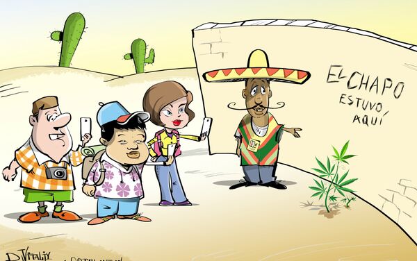 El Chapo esteve aqui - Sputnik Brasil