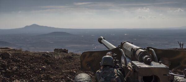 Soldado sírio observa território (imagem referencial) - Sputnik Brasil