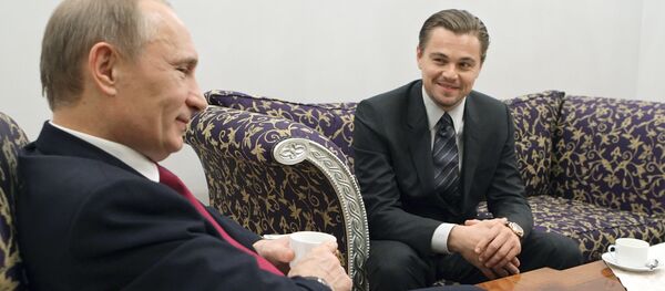 Vladimir Putin e Leonardo DiCaprio - Sputnik Brasil