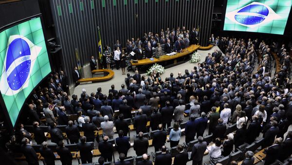 Sessão solene do Congresso Nacional para abertura dos trabalhos legislativos do segundo ano da 55ª Legislatura - Sputnik Brasil