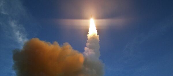 A Standard Missile 3 (SM-3) launches from the Japanese Maritime Self-Defense Force destroyer JS Kirishima. File photo - Sputnik Brasil