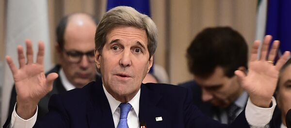John Kerry durante a coletiva de imprensa de 2 de fevereiro de 2016 John Kerry durante a coletiva de imprensa de 2 de fevereiro de 2016 - Sputnik Brasil