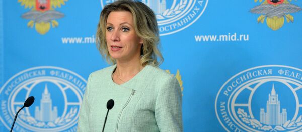 Representante oficial do Ministério das Relações Exteriores russo, Maria Zakharova, durante a entrevista coletiva da chancelaria, 4 de fevereiro de 2016 - Sputnik Brasil