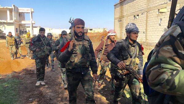 Soldados do Exército sírio na cidade de Osman na província de Daraa, Síria, 4 de fevereiro de 2016 - Sputnik Brasil