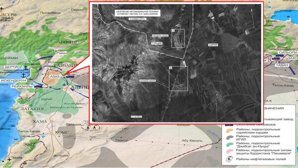 Dados do Ministério da Defesa da Rússia sobre rotas de transportação de petróleo ilegal na Síria - Sputnik Brasil