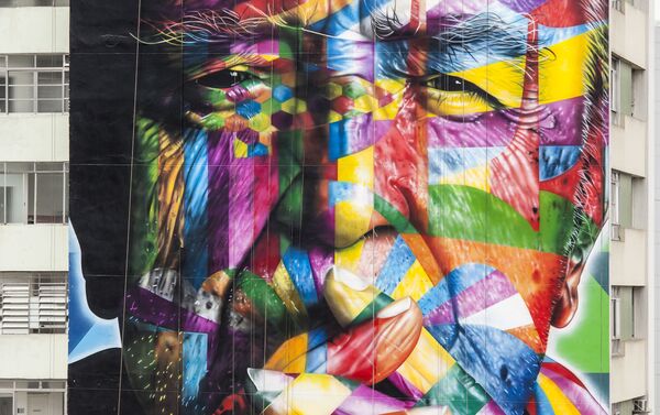 Óscar Niemeyer, por Eduardo Kobra, São Paulo, Brasil - Sputnik Brasil