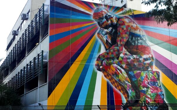 O Pensador, por Eduardo Kobra, São Paulo, Brasil - Sputnik Brasil