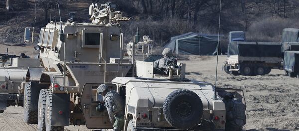 Soldados norte-americanos na cidade fronteiriço de Paju, Coreia do Sul, 7 de fevereiro de 2016 - Sputnik Brasil