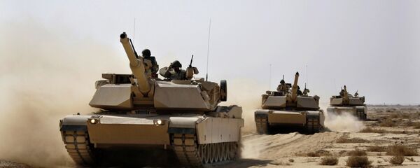 Tanques dos EUA Abrams - Sputnik Brasil
