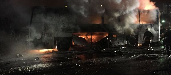 Explosão na capital da Turquia, Ancara, 17 de fevereiro. - Sputnik Brasil