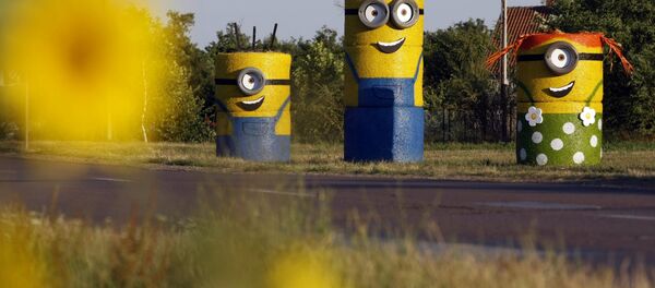 Minions em um evento na Hungria, em meados de 2015 - Sputnik Brasil