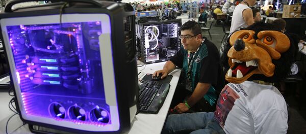Um participante do Campus Party, um festival de tecnologia, em São Paulo, Brasil. Foto de arquivo. 26 de janeiro, 2016 - Sputnik Brasil
