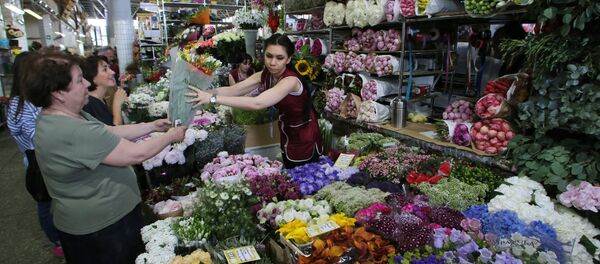 Mercado de flores de Moscou - Sputnik Brasil