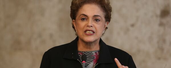 A presidenta da República, Dilma Rousseff, durante entrevista coletiva, no Palácio do Planalto. - Sputnik Brasil