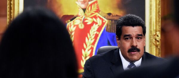 Presidente da Venezuela, Nicolás Maduro, no palácio presidencial de Miraflores, em Caracas - Sputnik Brasil