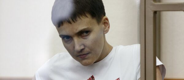 Ex-piloto do Exército ucraniano Nadezhda Savchenko durante a audição no tribunal na região de Rostov, Rússia, 9 de março de 2016 - Sputnik Brasil