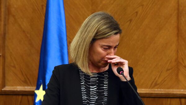 Chefe da diplomacia europeia Federica Mogherini - Sputnik Brasil