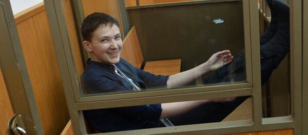 Militar ucraniana Nadezhda Savchenko no tribunal da região de Rostov, Rússia, 22 de março de 2016 - Sputnik Brasil