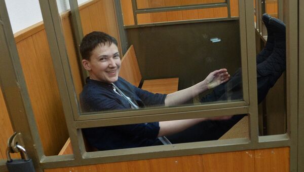 Militar ucraniana Nadezhda Savchenko no tribunal da região de Rostov, Rússia, 22 de março de 2016 - Sputnik Brasil